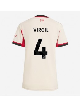 Liverpool Virgil van Dijk #4 Replika Borta Kläder Dam 2025-26 Kortärmad